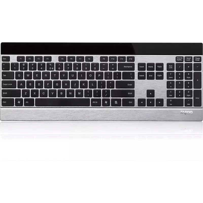 Teclado Rapoo E9270P RF Wireless QWERTZ alemão preto prateado