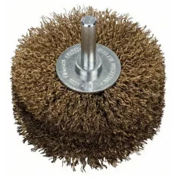 Bosch 2 608 622 130 escova circular, arame ondulado revestido a latão, 80 mm, haste de 6 mm