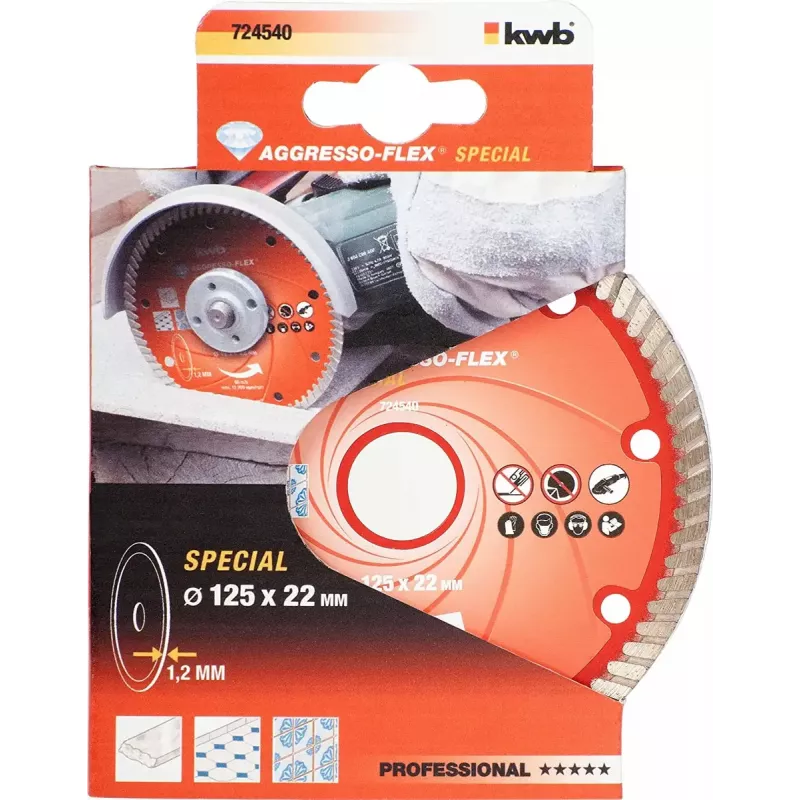 Disco de corte KWB 724540 para betão granito mármore azulejo