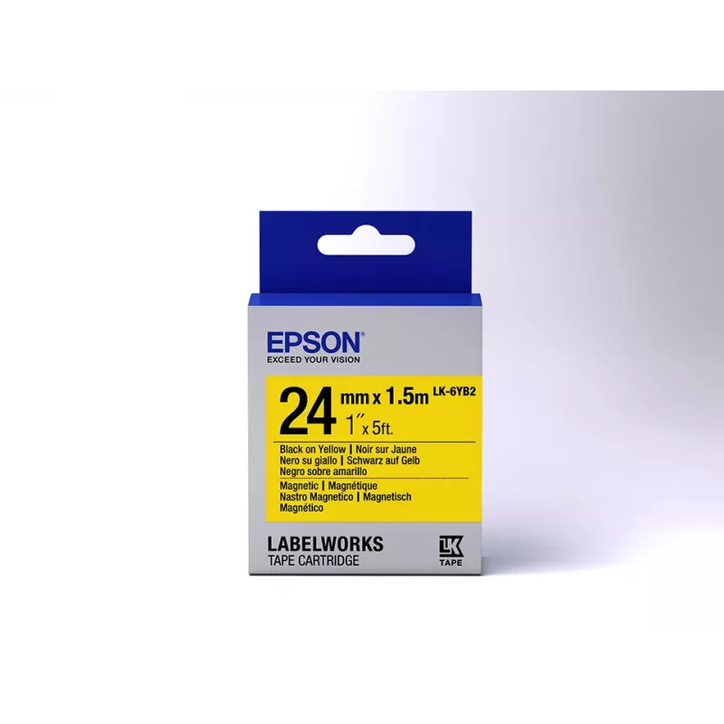 Epson LabelWorks LK-6YB2 cartucho de fita de etiquetas magnéticas, 1,5 m, para LW-Z700FK