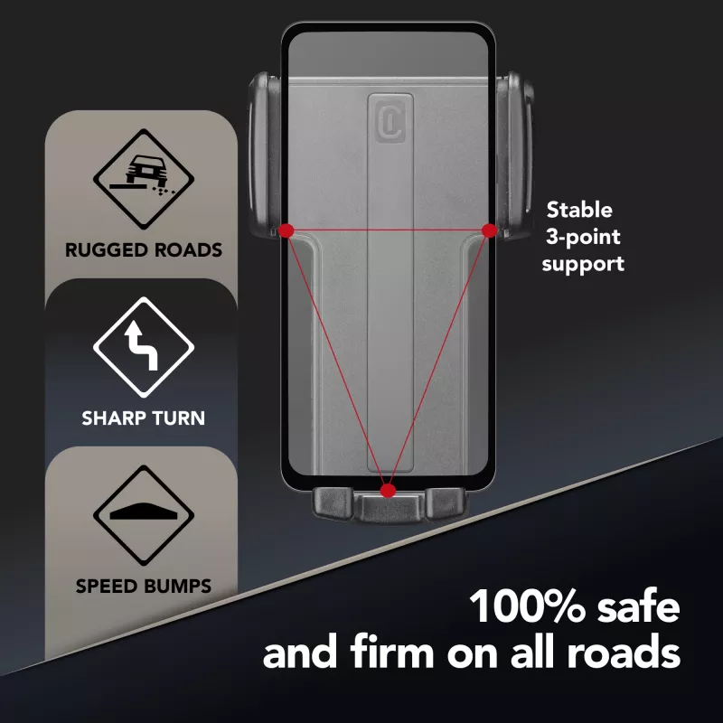 Cellularline Hug - Universal, telemóvel/smartphone, suporte passivo, automóvel, preto