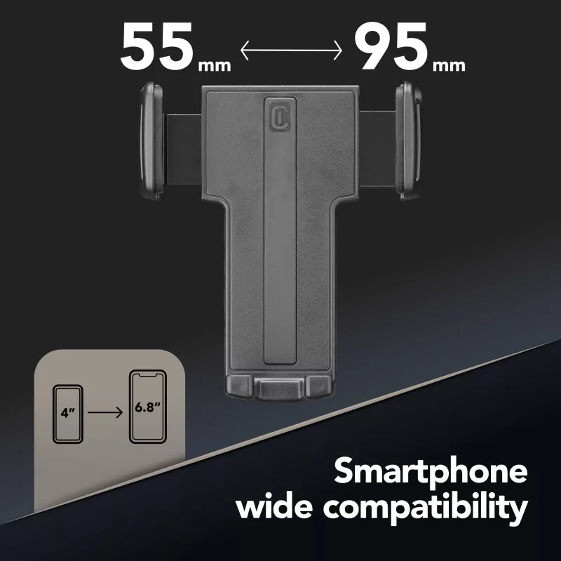 Cellularline Hug - Universal, telemóvel/smartphone, suporte passivo, automóvel, preto