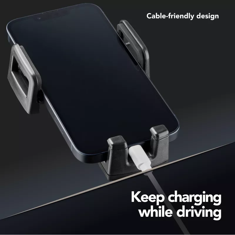 Cellularline Hug - Universal, telemóvel/smartphone, suporte passivo, automóvel, preto