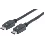 Manhattan 354134 cabo DisplayPort, DP (M) para DP (M), 10 m, com trinco, moldado, suporte 4K, preto
