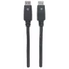 Manhattan 354134 cabo DisplayPort, DP (M) para DP (M), 10 m, com trinco, moldado, suporte 4K, preto