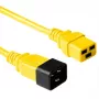 Cabo de alimentação C19 - C20 ACT Powercord amarelo 0,6 m