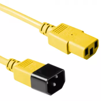 Cabo de alimentação ACT C13 - C14 amarelo 0,6 m