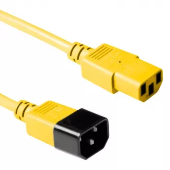 Cabo de alimentação ACT C13 - C14 amarelo 1,8 m