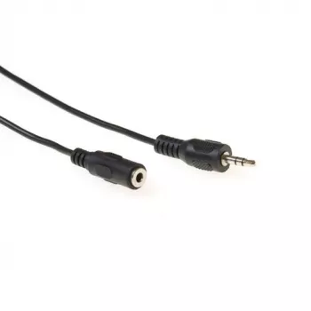 ACT cabo de ligação áudio 3 metros 1x ficha jack 3,5 mm – 1x conector fêmea jack estéreo 3,5 mm