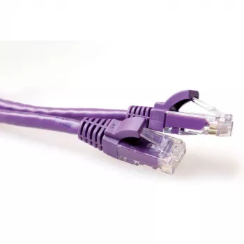 ACT cabo de rede U/UTP CAT6A 15 metros lilás proteção anti-dobra com fichas RJ45