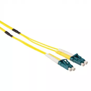 Cabo de fibra ótica monomodo 9/125 OS2 duplex robusto ACT de 10 metros, com fichas LC