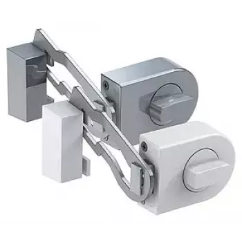 Fecho Olympia RS 50R, aço inoxidável, altura 27 mm, profundidade 128 mm, peso 1,04 kg