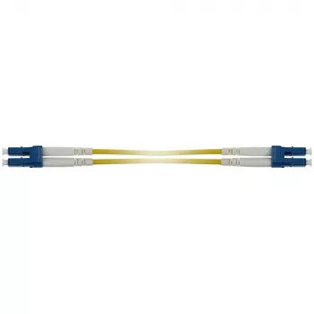 Cabo de patch de fibra ótica monomodo 9/125 OS2 duplex blindado ACT de 15 metros com fichas LC