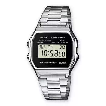 Relógio de pulso unissexo Casio A158WEA-1EF eletrónico preto