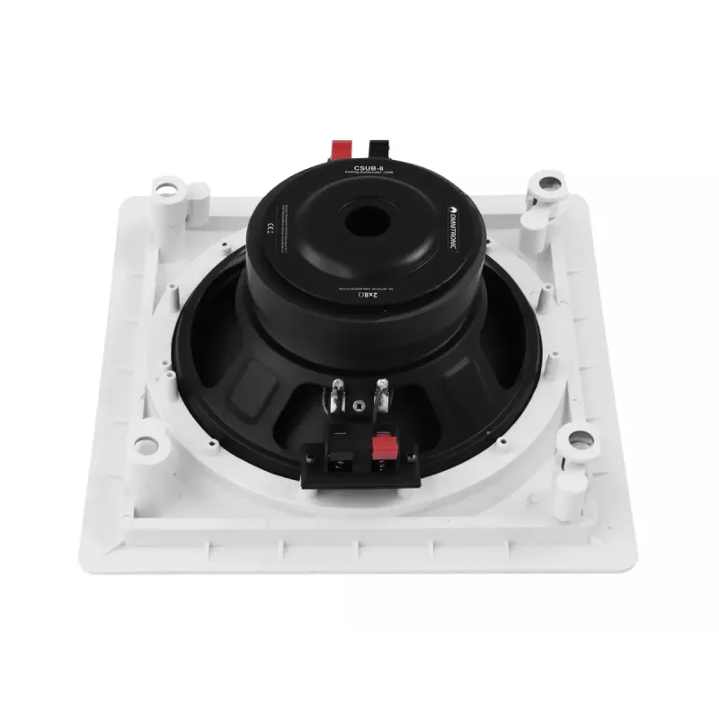 Omnitronic CSUB-8 coluna de teto, 120 W, 8 ohm, branco