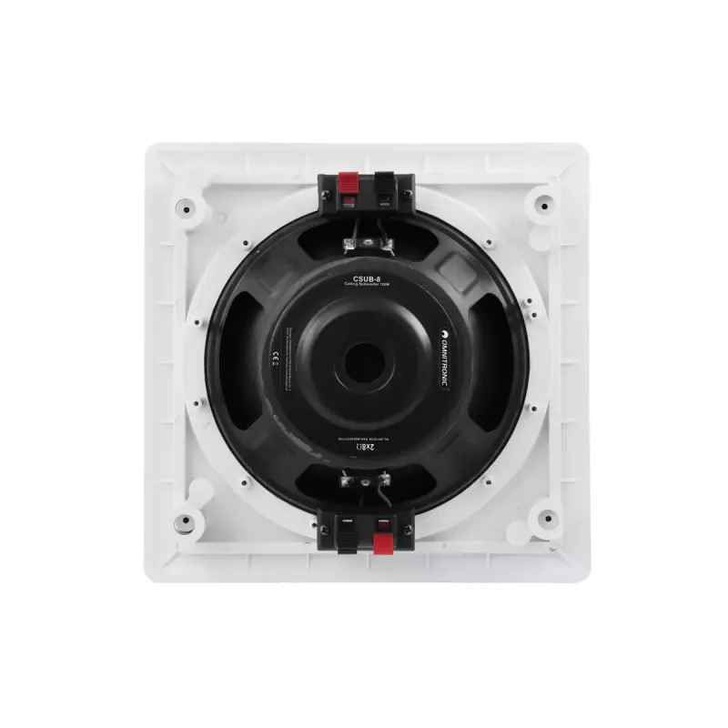 Omnitronic CSUB-8 coluna de teto, 120 W, 8 ohm, branco