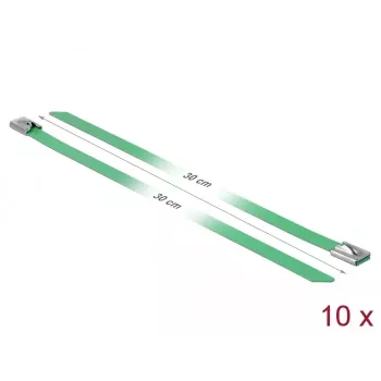 Abraçadeiras DeLOCK 18806 aço verde 300 mm 10 unid.