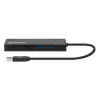 Dock/Hub USB-A Manhattan, conectores (x5): Ethernet, HDMI, USB-A (x2) e VGA, entrada de alimentação Micro-USB (opcional, apenas se for necessária alimentação adicional. Não necessário para funcionalidade de monitor duplo. Cabo não incluído), alumínio, preto, três anos de garantia