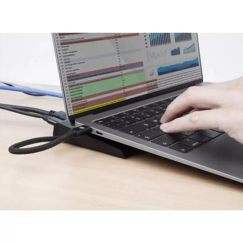 Dock/Hub USB-C Manhattan com leitor de cartões e MST, conectores (x9): áudio 3,5 mm, DisplayPort, Ethernet, HDMI, USB-A (x3), USB-C e VGA, com Power Delivery (100 W) para o conector USB-C (nota: fonte de alimentação USB-C e cabo USB-C adicionais necessários), todos os conectores podem ser utilizados simultaneamente