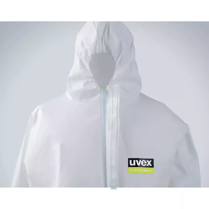 Uvex 5/6 classic fato de proteção descartável, tipo 5/6, branco, tamanho L