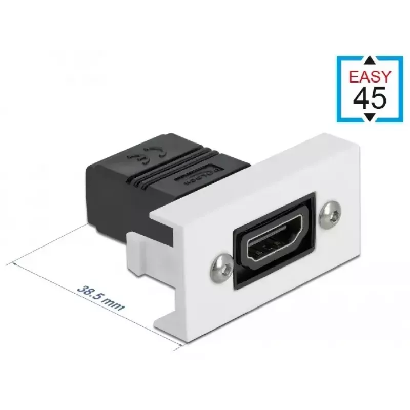 Módulo HDMI DeLOCK Easy 45 reto 22,5 x 45 mm