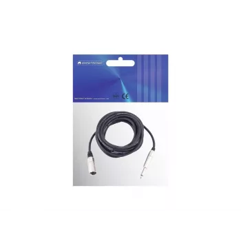 Cabo de áudio Omnitronic 3022519D 10 m XLR 3 pinos 6,35 mm preto