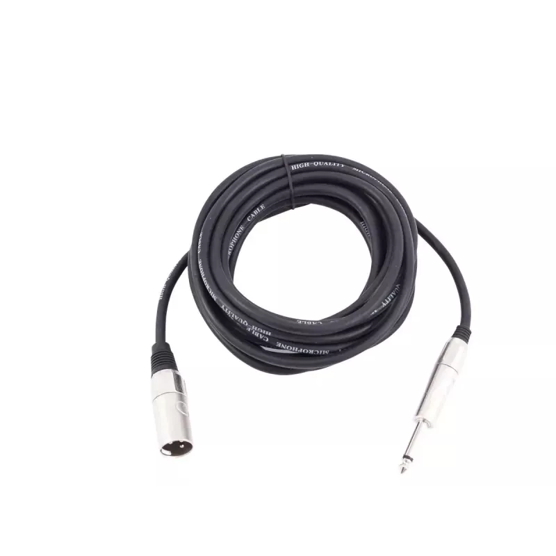 Cabo de áudio Omnitronic 3022519D 10 m XLR 3 pinos 6,35 mm preto