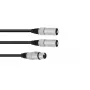 Cabo de áudio XLR (3 pinos) 2 x XLR (3 pinos) preto Omnitronic 30225204