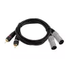 Cabo de áudio Omnitronic 3022522D 3 m 2 x XLR 2 x RCA preto