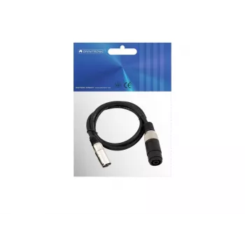 Cabo de áudio Omnitronic 30225590 Speakon XLR 1 m preto