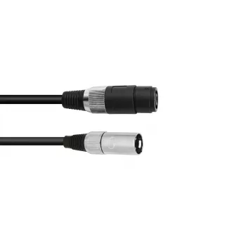 Cabo de áudio Omnitronic 30225590 Speakon XLR 1 m preto