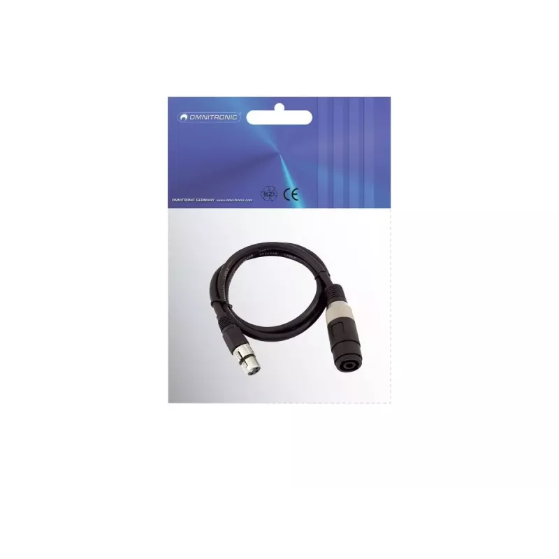 Cabo de áudio 1 m Omnitronic 30225600