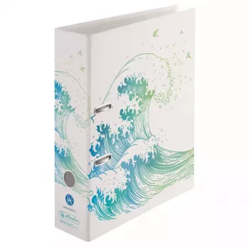 Dossier de argolas A4 Herlitz 50033393 azul verde branco