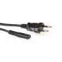 Cabo de alimentação ACT AK5417 preto 1 m CEE7/16 conector fêmea C7
