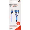 Cabo USB 2GO 797151 1,5 m USB-B USB-C/Micro-USB-B/Lightning preto azul