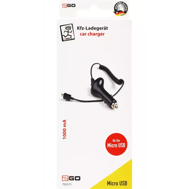 Carregador para dispositivos móveis 2GO 795571 Universal preto isqueiro de automóvel 12/24V