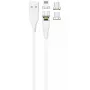 Cabo USB 2GO 797317 1 m USB B USB C/Micro-USB B/Lightning branco
