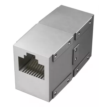 Adaptador de rede HAMA Classic Line 00300025 CAT-6 1 Gbit/s, conector fêmea RJ45 para conector fêmea, acoplador