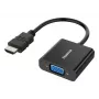 Adaptador HAMA HDMI para VGA Classic Line 00300091 — HDMI (entrada) para VGA (saída), Full HD 1080p