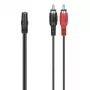 Cabo de áudio Hama 00305040 3,5 mm conector fêmea para 2 x conector macho RCA preto