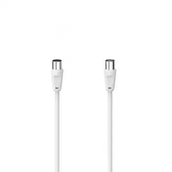Cabo coaxial Hama 00305044 5 m branco conector coaxial