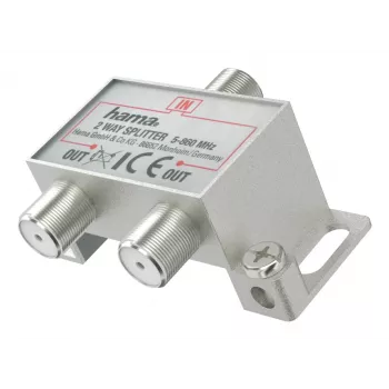 Divisor de cabo HAMA Classic Line 2 vias — 2 saídas para cabo coaxial de TV/antena