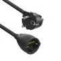 Extensão elétrica ACT ficha CEE 7/7 (angular) - conector fêmea CEE 7/7 preto 10 m