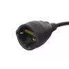 Extensão elétrica ACT ficha CEE 7/7 (angular) - conector fêmea CEE 7/7 preto 10 m