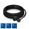 Extensão elétrica ACT ficha CEE 7/7 (angular) - conector fêmea CEE 7/7 preto 10 m