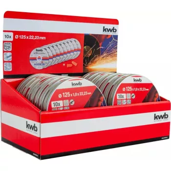 Disco de corte KWB conjunto de discos de corte finos 10 unid. base plana para chapa