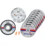 Conjunto de discos de corte KWB 712041 conjunto inicial 10 unid. encaixe plano para tijolo, mármore, aço