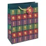 Saco de presente Sigel GT046 verde vermelho violeta 260x120x330 mm