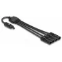 Distribuidor de cabos DeLOCK DL4 cabo divisor solar 1 x conector fêmea para 4 x conector macho 50 cm preto