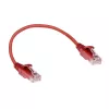 ACT vermelho 0,15 m LSZH U/UTP CAT6 cabo de ligação slimline para datacenter com fichas RJ45